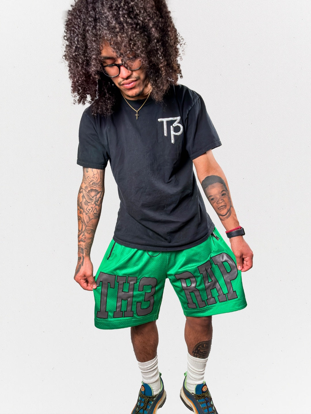 Green Th3rap Basketball Shorts