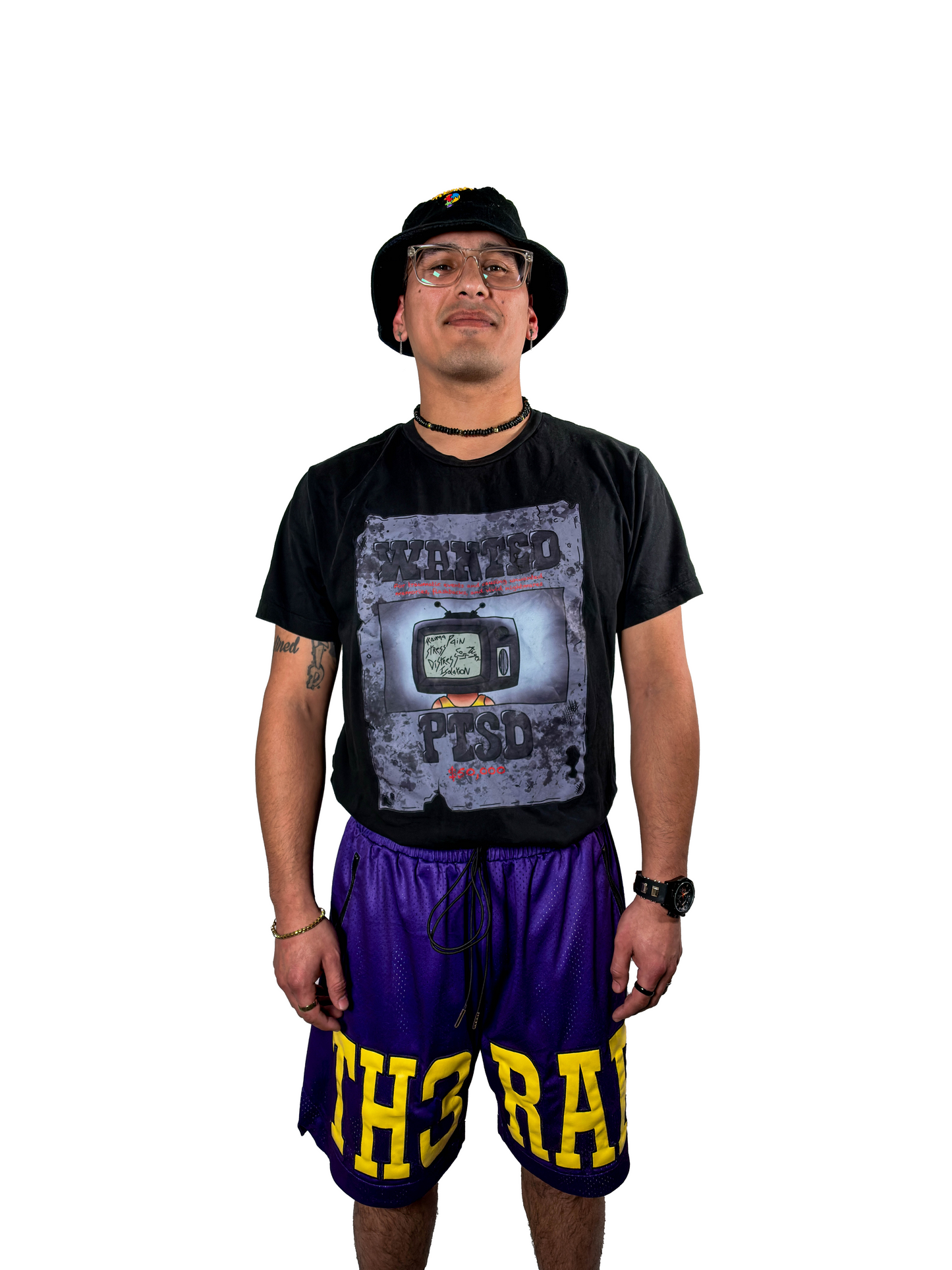 Purple Th3rap Basketball Shorts