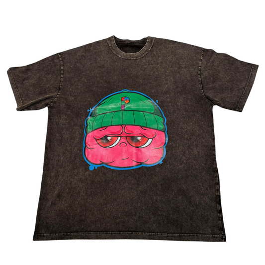 Ash Washed "Beanie Man" T-shirt Green Edition