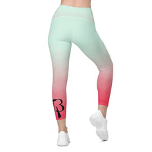 Load image into Gallery viewer, High-Waisted &quot;Watermelon&quot; Leggings with pockets
