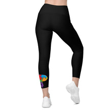 Load image into Gallery viewer, High-Waisted Black Leggings with pockets
