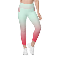 Load image into Gallery viewer, High-Waisted &quot;Watermelon&quot; Leggings with pockets
