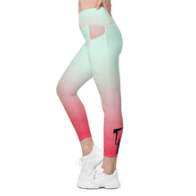 Load image into Gallery viewer, High-Waisted &quot;Watermelon&quot; Leggings with pockets
