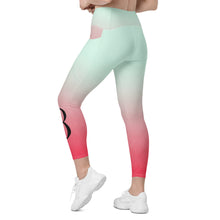 Load image into Gallery viewer, High-Waisted &quot;Watermelon&quot; Leggings with pockets
