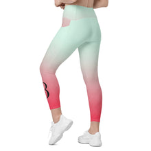 Load image into Gallery viewer, High-Waisted &quot;Watermelon&quot; Leggings with pockets
