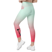 Load image into Gallery viewer, High-Waisted &quot;Watermelon&quot; Leggings with pockets
