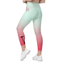 Load image into Gallery viewer, High-Waisted &quot;Watermelon&quot; Leggings with pockets
