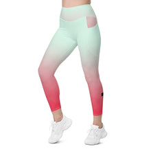 Load image into Gallery viewer, High-Waisted &quot;Watermelon&quot; Leggings with pockets
