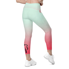 Load image into Gallery viewer, High-Waisted &quot;Watermelon&quot; Leggings with pockets
