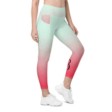 Load image into Gallery viewer, High-Waisted &quot;Watermelon&quot; Leggings with pockets
