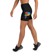 Load image into Gallery viewer, Yoga Shorts &quot;Th3rap&quot; Black
